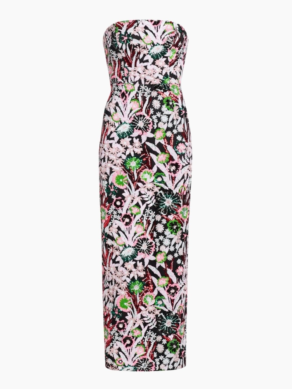 milly NWT  orion sequined strapless midi dress gown - women’s 4